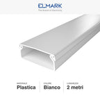 Canalina Passacavi Bianca 40X16 In Plastica e Coperchio Lunghezza 2 Metri ART. 5624016 ELMARK