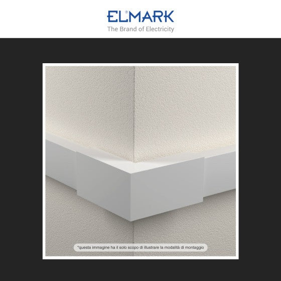 Angolo Esterno Per 2 Canaline Passacavi 40X16 In Plastica Bianco ART. 56240161 ELMARK