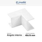 Angolo Interno Per 2 Canaline Passacavi 40X16 In Plastica Bianco ART.56240162 ELMARK