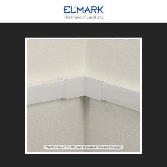 Angolo Interno Per 2 Canaline Passacavi 40X16 In Plastica Bianco ART.56240162 ELMARK