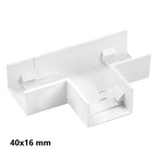Angolo a T Per 3 Canaline Passacavi 40X16 In Plastica Bianco ART. 56240163 ELMARK
