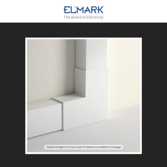 Angolo a L Per 2 Canaline Passacavi 40X16 In Plastica Bianco ART.56240164 ELMARK