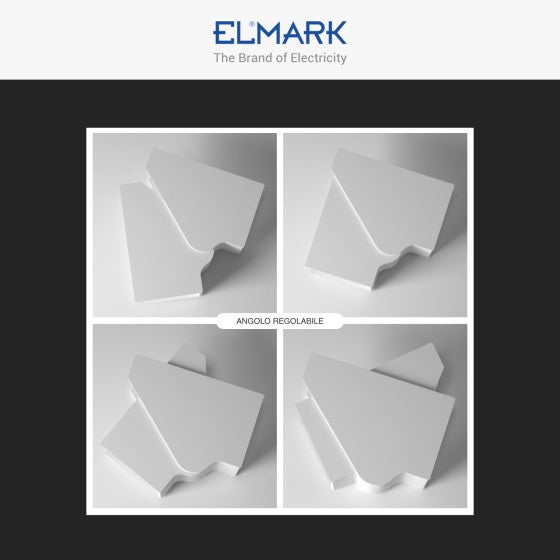 Angolo Interno Regolabile Per 2 Canaline Passacavi 60X60 In Plastica Bianco ART. 56260602 ELMARK
