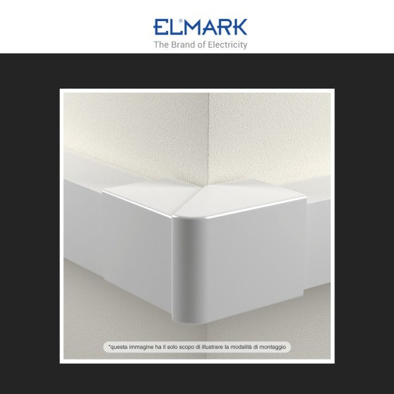 Angolo Esterno Regolabile Per 2 Canaline Passacavi 60X60 In Plastica Bianco ART. 56260601 ELMARK