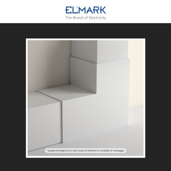 Angolo a L Per 2 Canaline Passacavi 60X60 In Plastica Bianco ART. 56260604 ELMARK