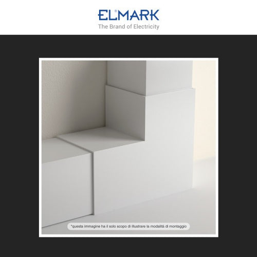 Angolo a L Per 2 Canaline Passacavi 60X60 In Plastica Bianco ART. 56260604 ELMARK
