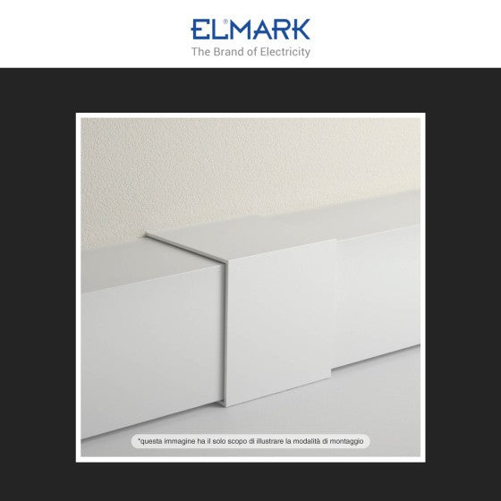Connettore Giunto Per Canaline Passacavi 60X60 In Plastica Bianco ART. 56260605 ELMARK