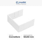 Connettore Giunto Per Canaline Passacavi 60X60 In Plastica Bianco ART. 56260605 ELMARK