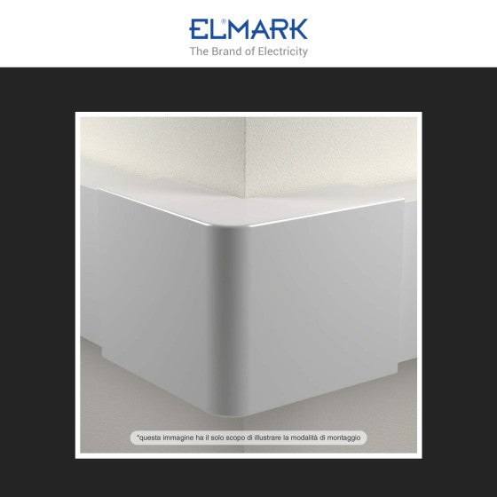 Angolo Esterno Per 2 Canaline Passacavi 80X40 In Plastica Bianco ART. 56280401 ELMARK
