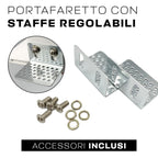 Kit 30 Portafaretto in Gesso Ceramico Quadrato Con Vetro + 30 Lampadine GU10
