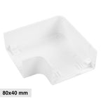 Angolo a L Per 2 Canaline Passacavi 80X40 In Plastica Bianco ART. 56280404 ELMARK