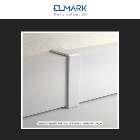 Connettore Giunto Per Canaline Passacavi 80X40 In Plastica Bianco ART.56280405 ELMARK
