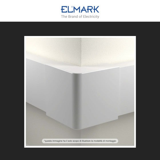 Angolo Esterno Per 2 Canaline Passacavi 100X40 In Plastica Bianco ART. 562100401 ELMARK