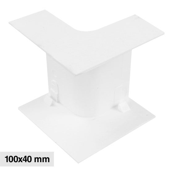 Angolo Interno Per 2 Canaline Passacavi 100X40 In Plastica Bianco ART. 562100402 ELMARK