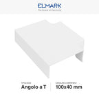 Angolo a T Per 3 Canaline Passacavi 100X40 In Plastica Bianco ART. 56100403 ELMARK