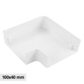Angolo a L Per 2 Canaline Passacavi 100X40 In Plastica Bianco ART. 562100404 ELMARK