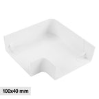 Angolo a L Per 2 Canaline Passacavi 100X40 In Plastica Bianco ART. 562100404 ELMARK