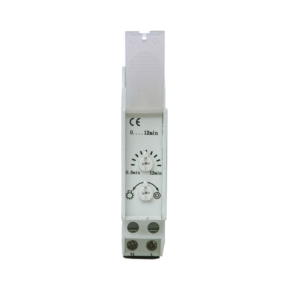 Temporizzatore Luce Scala Regolabile da 30sec a 12min 1 modulo DIN