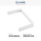 Connettore Giunto Per Canaline Passacavi 100X40 In Plastica Bianco ART.562100405 ELMARK