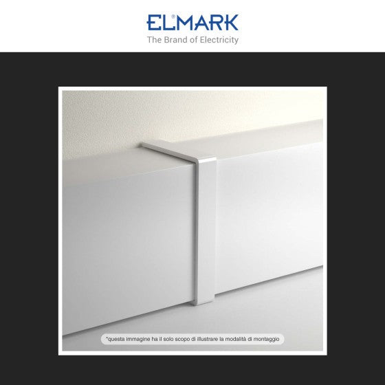 Connettore Giunto Per Canaline Passacavi 100X40 In Plastica Bianco ART.562100405 ELMARK