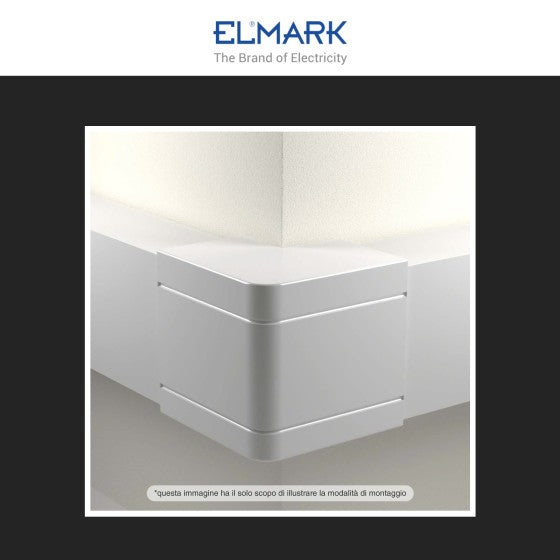 Angolo Esterno Per 2 Canaline Passacavi 100X60 In Plastica Bianco ART. 562100601 ELMARK