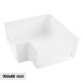 Angolo a L Per 2 Canaline Passacavi 100X60 In Plastica Bianco ART. 562100604 ELMARK