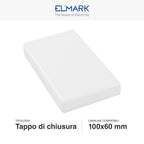 Tappo Di Chiusura Per Canaline Passacavi 100X60 In Plastica Bianco ART. 562100606 ELMARK