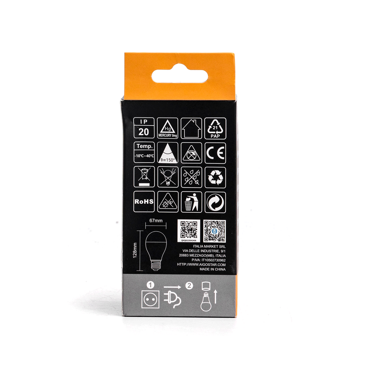 Lampadina LED A5 A67 20W E27 Luce Calda 3000K 2100lm