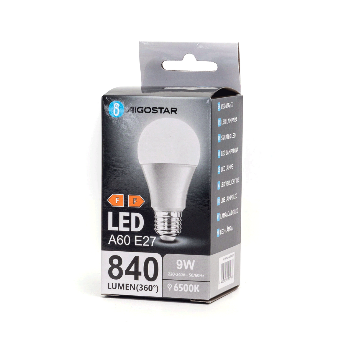 Lampadina LED A5 A60 9W E27 Luce Fredda 6400K 840lm