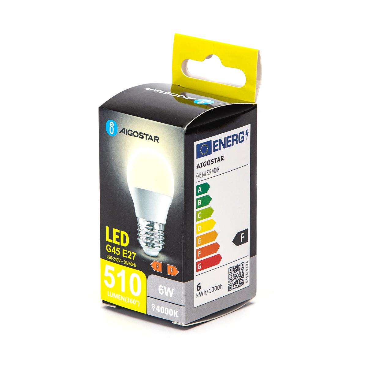 Lampadina LED A5 G45 6W E27 Luce Naturale 4000K 510lm