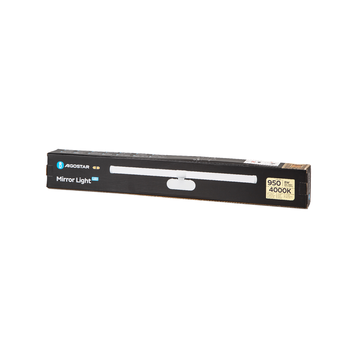 Lampada LED a Parete da Specchio Bianca 8W 4000K IP44 950LM