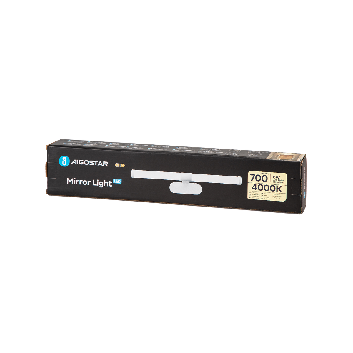 Lampada LED a Parete da Specchio Bianca 6W 4000K IP44 700LM