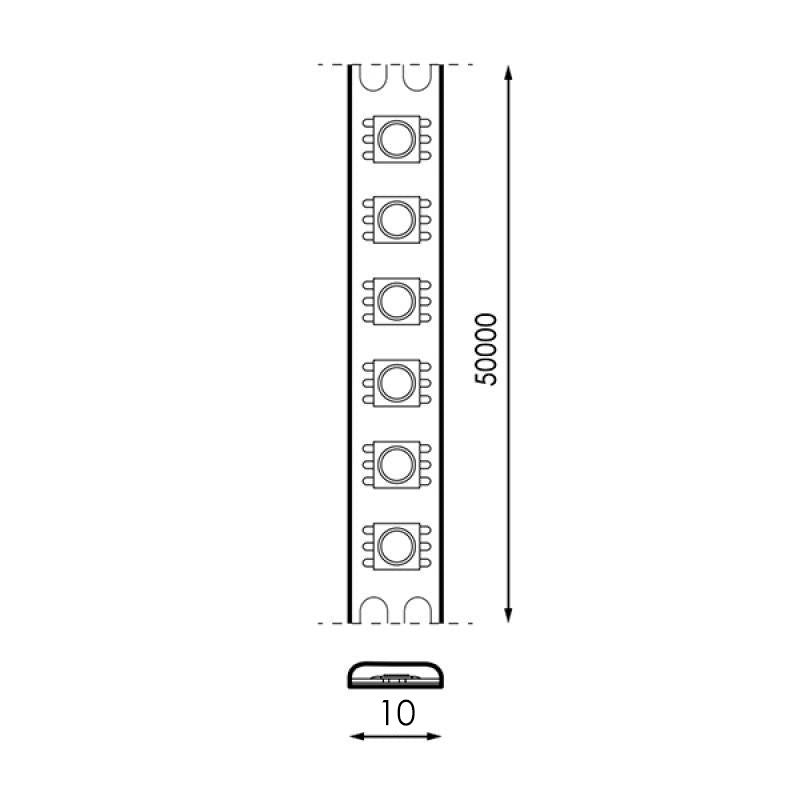 Striscia LED ZIADNA 18W/MT 2835 Luce 4000K 24V 240led/mt IP20 CRI 90