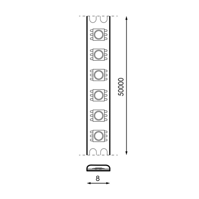 Striscia LED ZIADNA 9W/MT 2835 Luce 4500K 24V 120led/mt IP65 CRI 80
