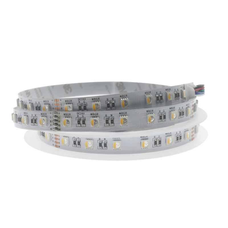 Striscia LED 24V 14W/MT RGB+W 5MT SMD 5050 60LED/MT Da Esterno IP65