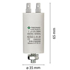 Condensatore Permanente Per Motori Elettrici 7 µF 450V. Dado M8