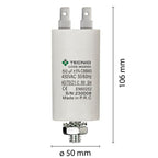 Condensatore Permanente Per Motori Elettrici 50 µF 450V. Dado M8