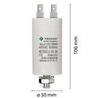 Condensatore Permanente Per Motori Elettrici 60 µF 450V. Dado M8