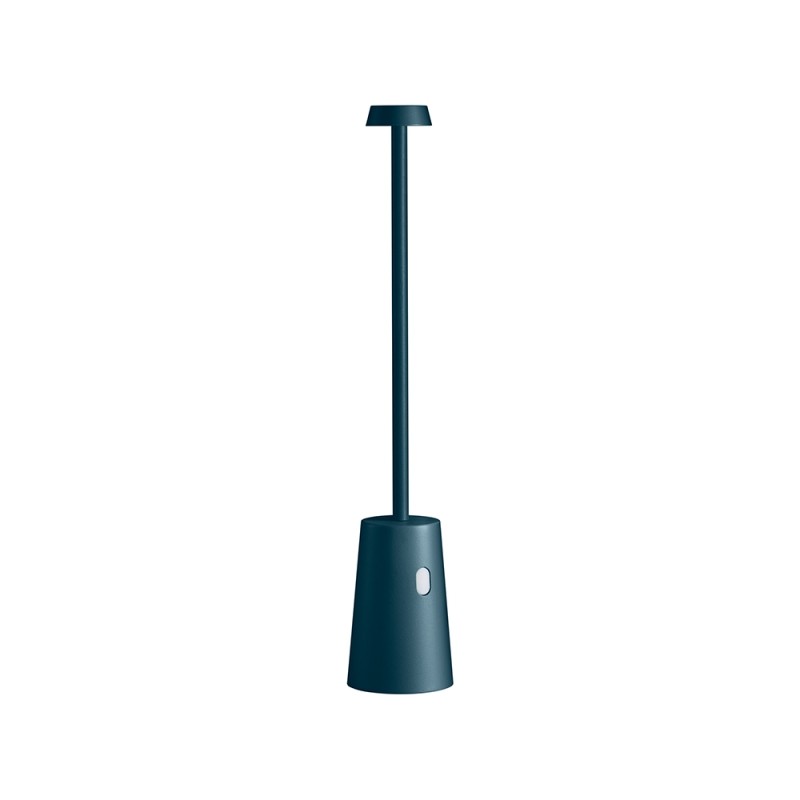 Lampada da Tavolo LED Ricaricabile TAG Blu Petrolio 3W 3000K IP54