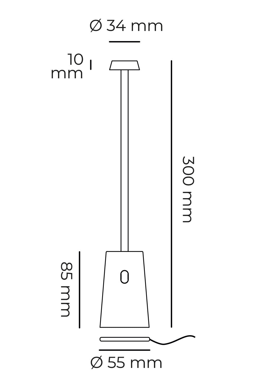 Lampada da Tavolo LED Ricaricabile TAG Rosso Lampone 3W 3000K IP54