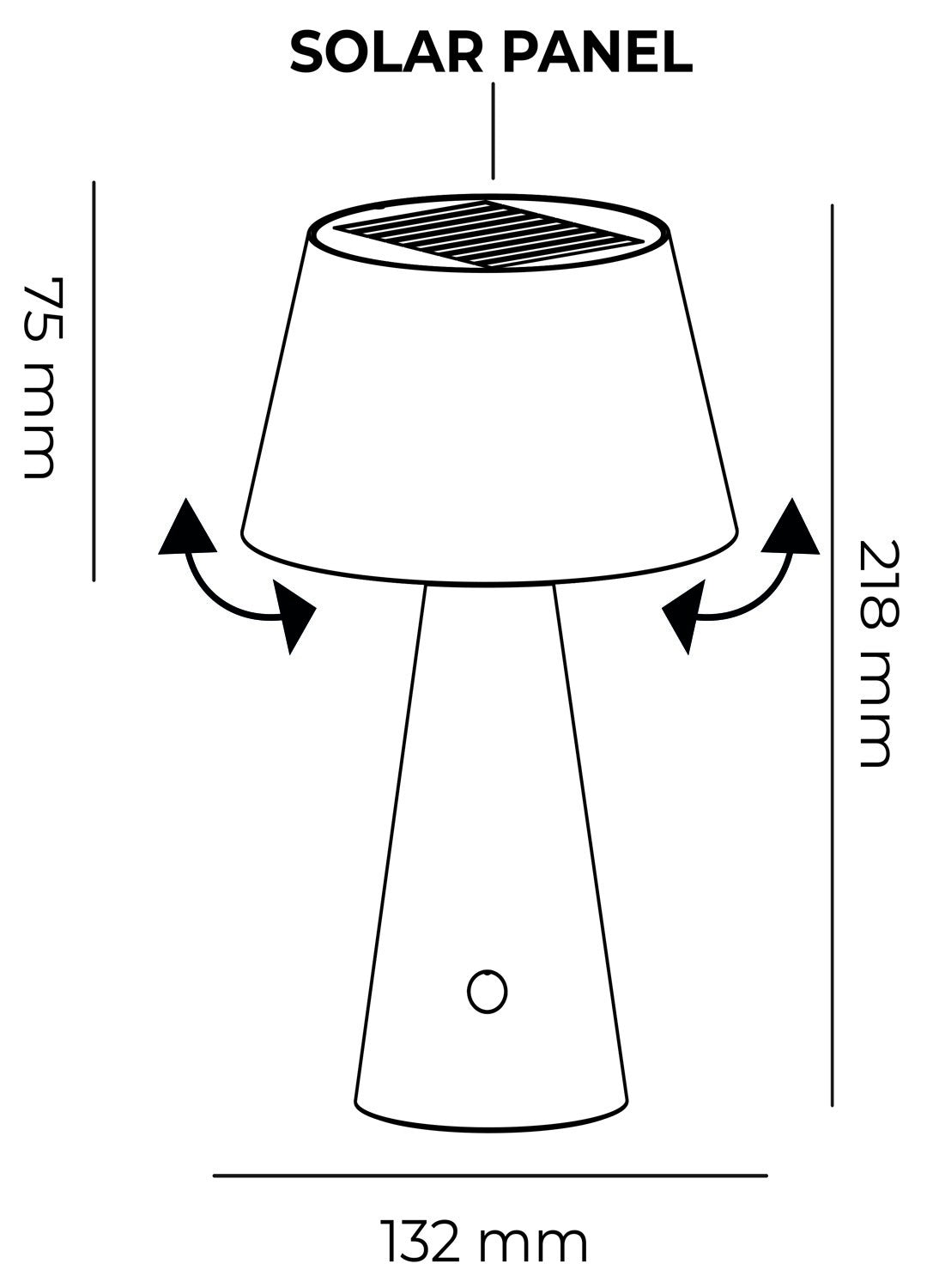 Lampada da Tavolo LED Solare e USB-C TIZIA Verde 2,6W 3000K IP54
