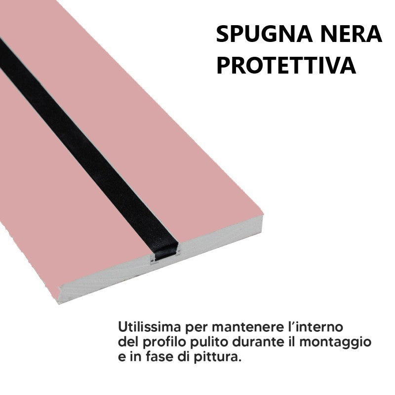 Taglio di Luce Led Ignifugo Con Profilo Integrato Nel Cartongesso 2 Metri
