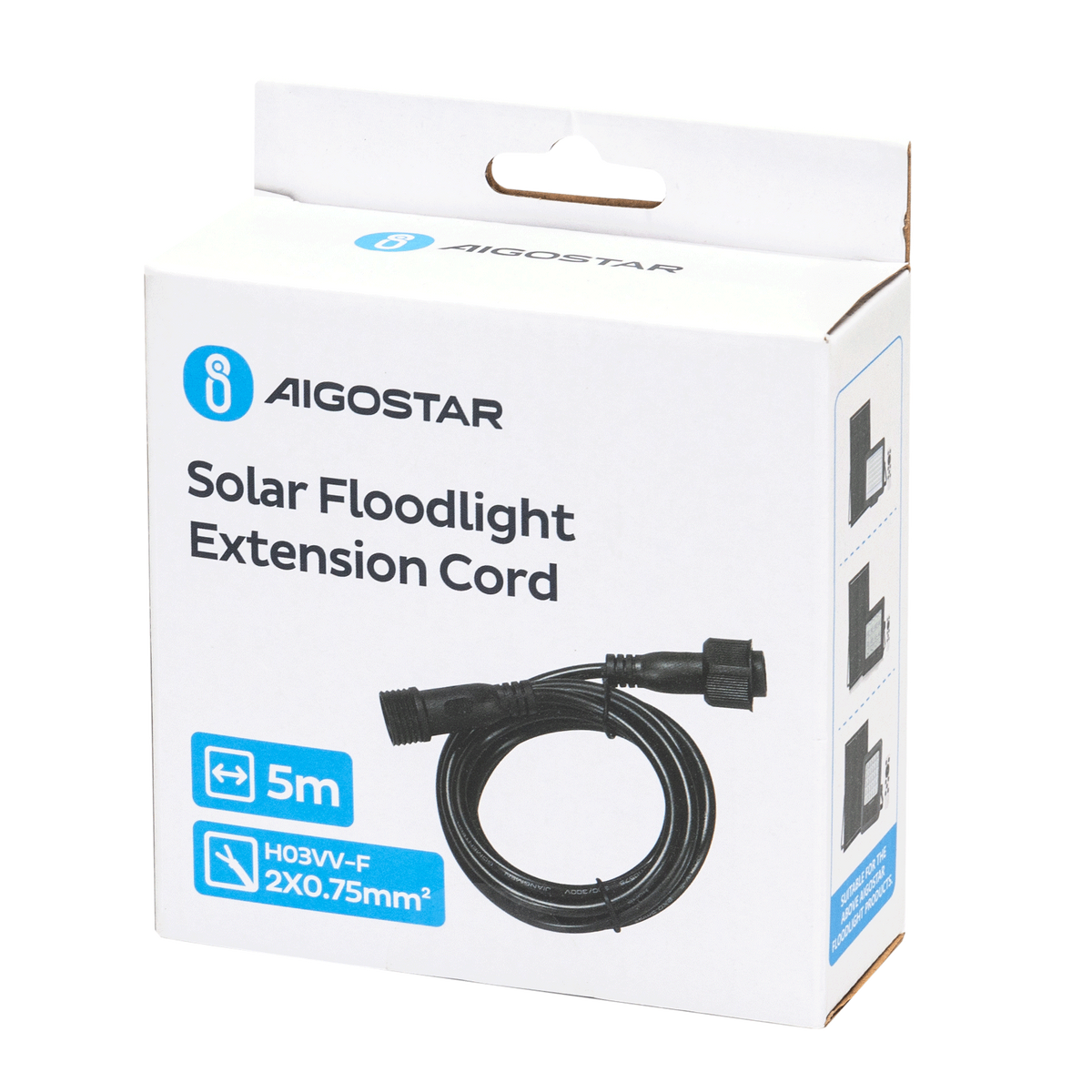 Prolunga per Faro Con Pannello Solare Modello SP05  5 Metri
