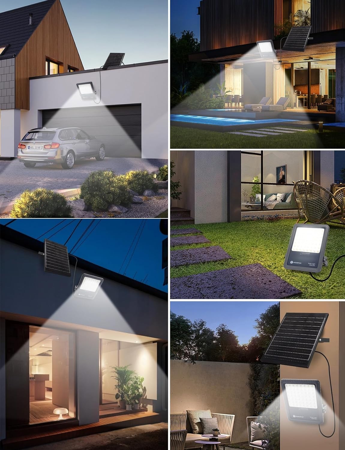 Faro Con Pannello Solare 200W 6500K 2000 Lumen IP65 SP05