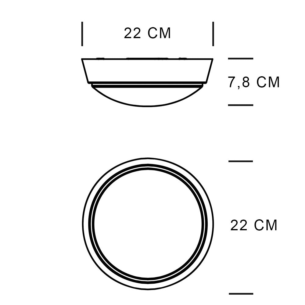 Plafoniera Da Esterno Bot Lighting OVIEDO 24R 24W CCT Doppia Cover