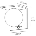 Applique Solare Nera 5,2W 1000LM IP54 Bot Lighting MOON 4000K
