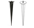 Picchetto Accessorio per Lampione Solare YUMA350P e YUMA1200P