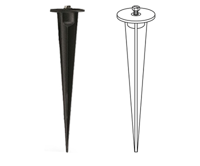 Picchetto Accessorio per Lampione Solare YUMA350P e YUMA1200P