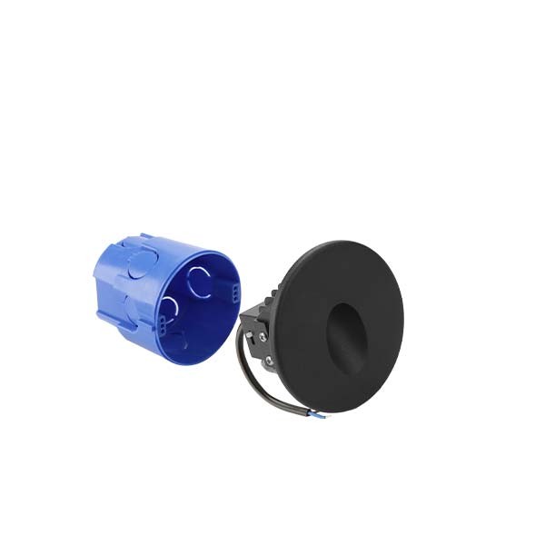 Faretto Segnapasso Tondo Fascio Ovale 3W CCT IP44 Nero FAI