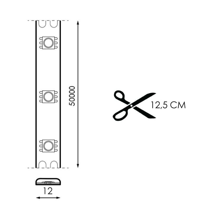 Striscia Led BERGAMO 220V SMD 2835 13W/mt RGB Multicolor IP65 Al Metro